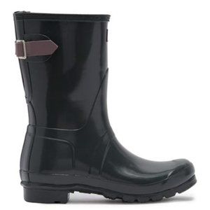 NEW! Hunter Short Back Adjustable Gloss Rain Boots